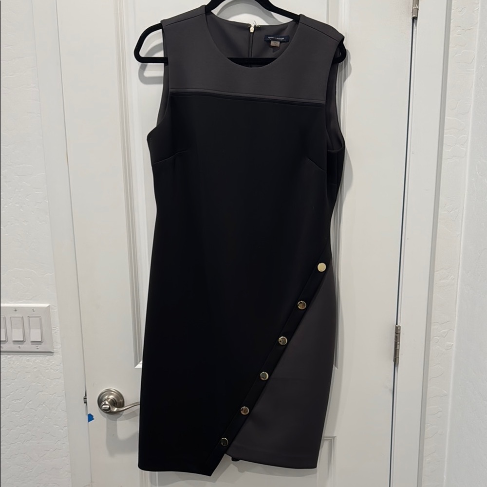 Tommy Hilfiger Gray Asymmetrical Sheath Dress